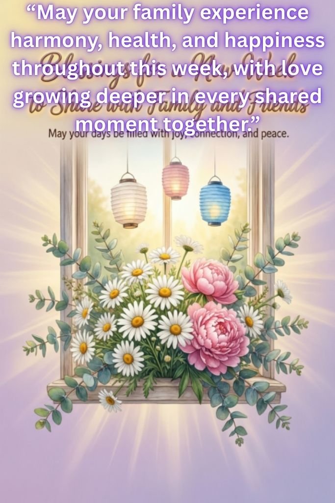 Blessings for a New Week to Share with Family and Friends