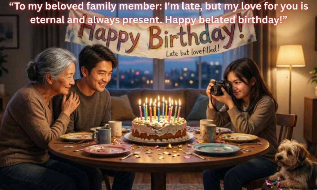 Late Happy Birthday Wishes For Family