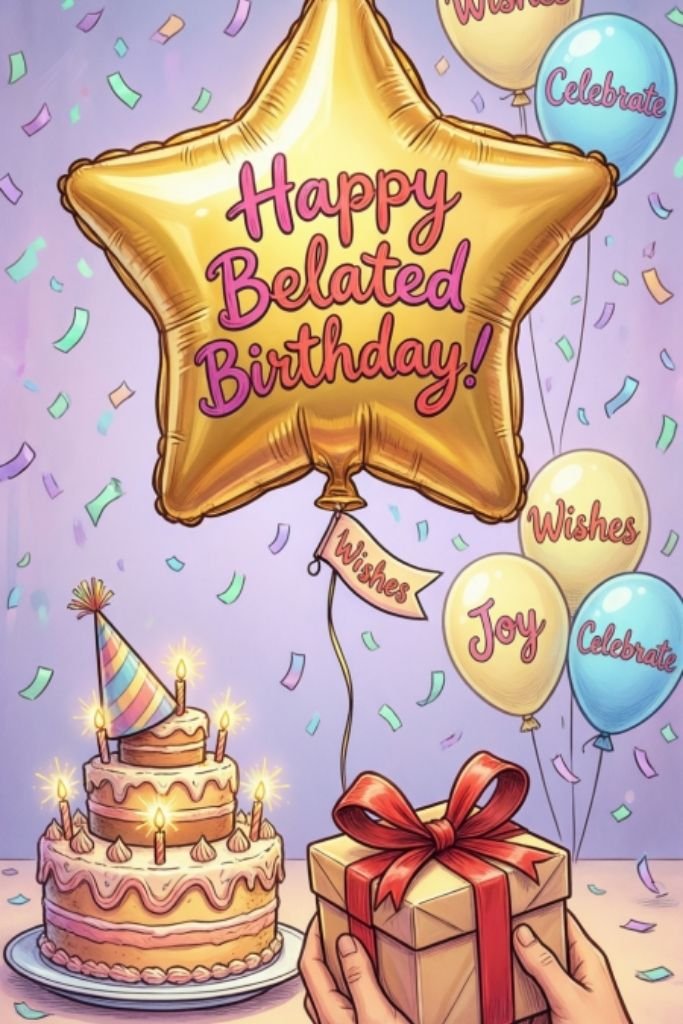 Pretty Belated Birthday Wishes