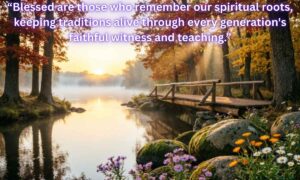 African American Spiritual Friday Blessings: “Blessed are those who remember our spiritual roots, keeping traditions alive through every generation's faithful witness and teaching.”