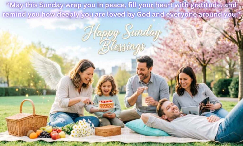 Happy Sunday Blessings:
May this Sunday wrap you in peace, fill your heart with gratitude, and remind you how deeply you are loved by God and everyone around you.