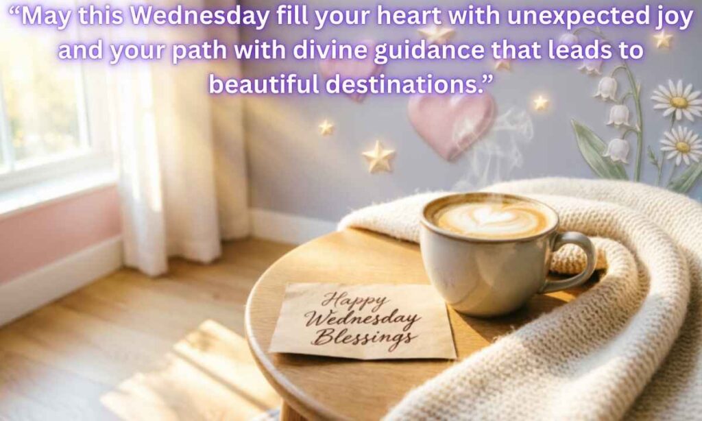 Happy Wednesday Blessings: May this Wednesday fill your heart with unexpected joy and your path with divine guidance that leads to beautiful destinations.