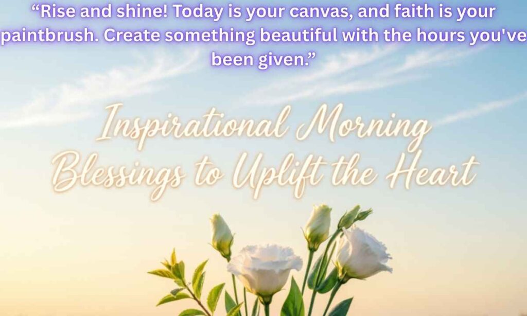 Inspirational Morning Blessings to Uplift the Heart:
Rise and shine! Today is your canvas, and faith is your paintbrush. Create something beautiful with the hours you've been given.