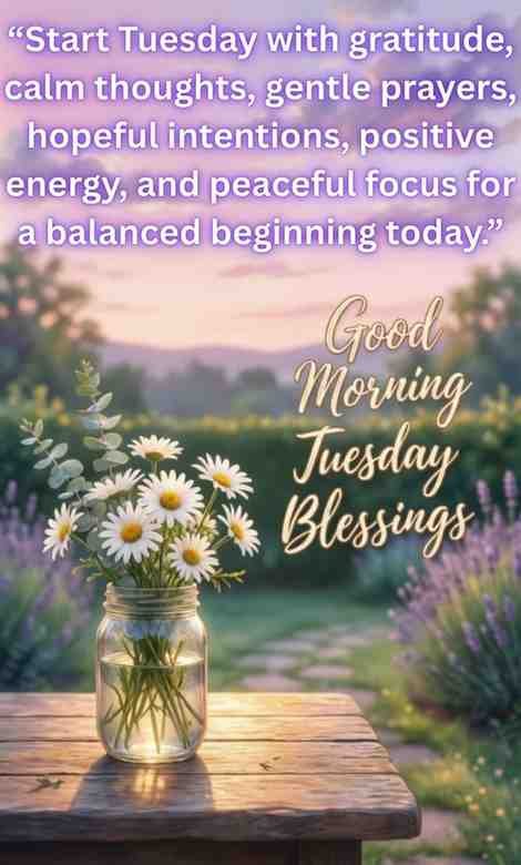 Positive Good Morning Tuesday Blessings