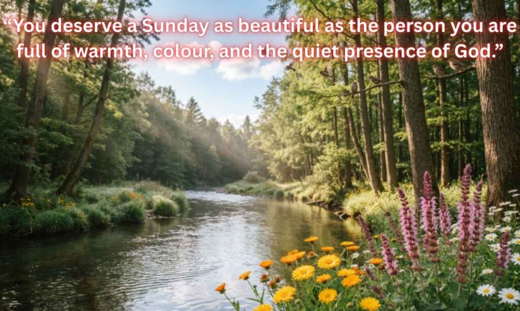 Sunday Blessings Images:
You deserve a Sunday as beautiful as the person you are full of warmth, colour, and the quiet presence of God.