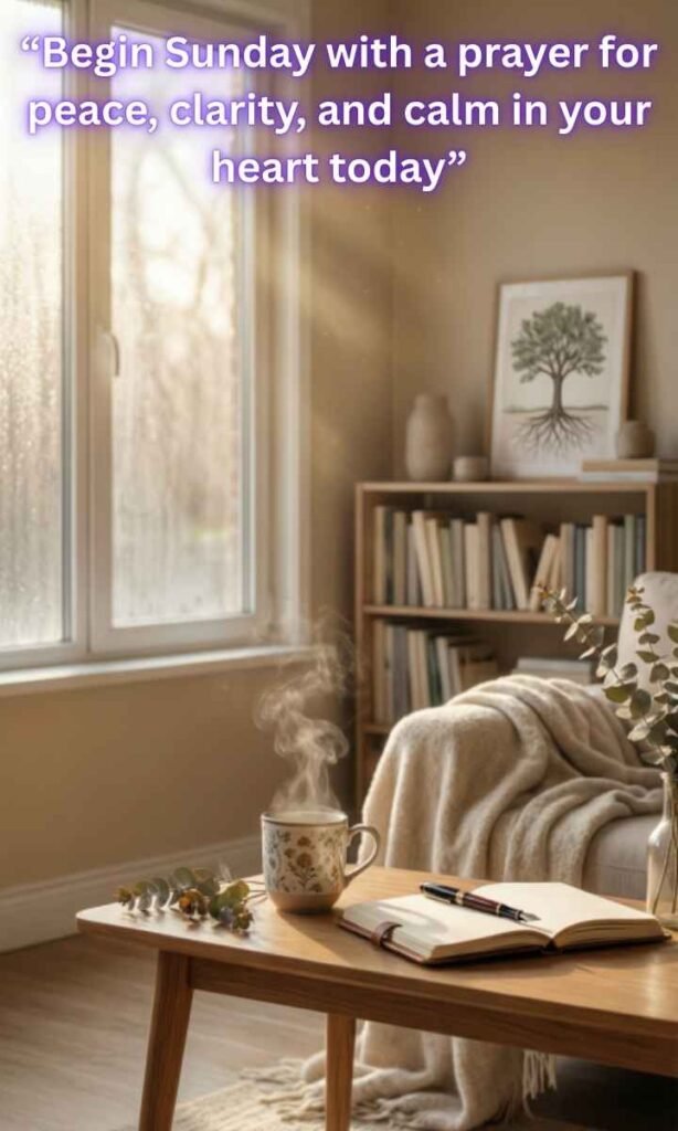 Begin Sunday with a prayer for peace, clarity, and calm in your heart today